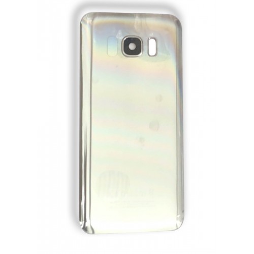 Samsung Galaxy S7 Edge Back Glass Silver With Camera Lens
